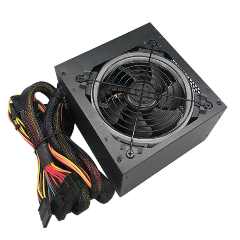 

256 Color Fan RGB Silent Power Supply Rated 450W Host Power Supply Supports Game Graphics