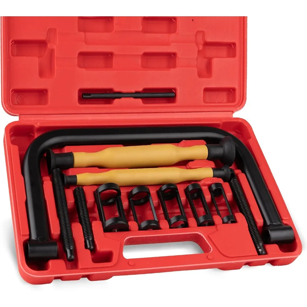 

Набор компрессоров клапанной пружины, инструмент для снятия зажима пружины клапана, 12 шт., с инструментом для промывки клапана для мотоцикла, квадроцикла, автомобиля, мелкого двигателя