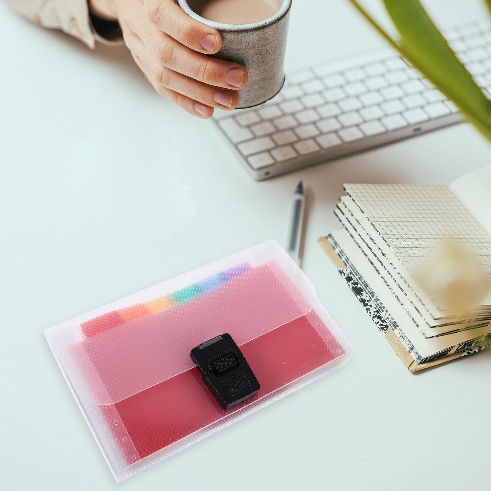 Rainbow Accordion Folder Plastic File Organizer For Documents Receipts Business Cards Tickets Multi Pocket Expanding File
