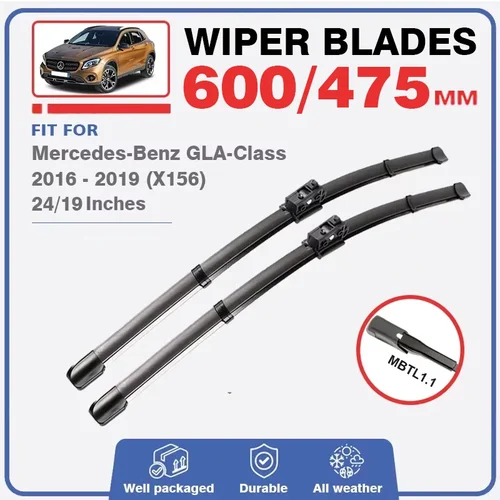 Imagen 2 del producto Escobillas de limpiaparabrisas delanteras y traseras para Mercedes Benz GLA 2016 2017 2018 2019 X156, accesorios para parabrisas GLA 200 250 180 220 45