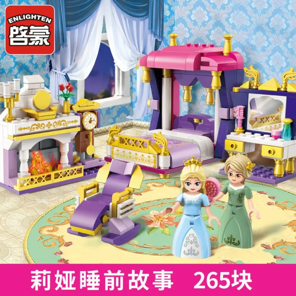 Keeppley-Princesse Leia Rose Corridor Flower Sea Castle, Royal Cheshire Age Girls Assemble importer nights Toy Models, peuvBirthday Gift