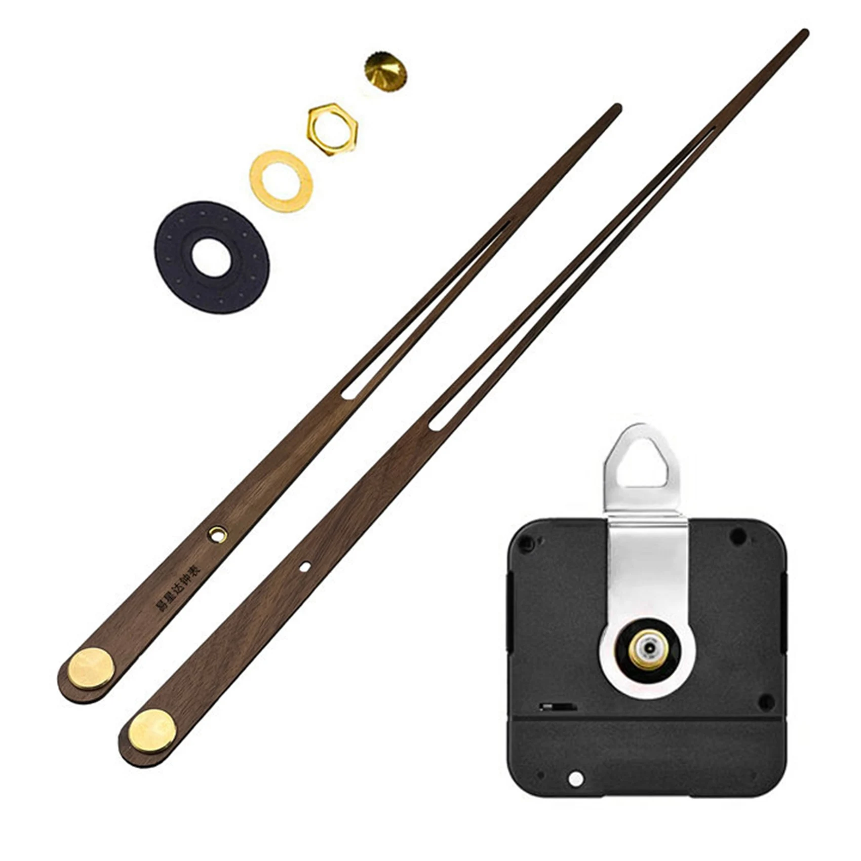 Qualitative High Torque Clock Movement Mechanism Large Wall Quartz Clock Long Hands Walnut Wood DIY Repair Parts Replacement 31m