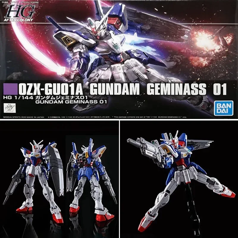 Bandai Original Model Kit HG PB OZX-GU01A GUNDAM GEMINASS 01 02 Fittings 1/144 Anime Action Figure Assembly Model Toy for Boy