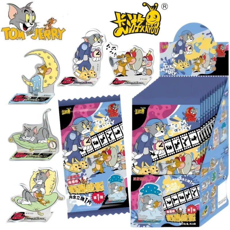 

KAAYOU Genuine Tom and Jerry Cheese Shadow Series Standing Cards Anime Surrounding Room Decoration Gifts Toys Standing Cards