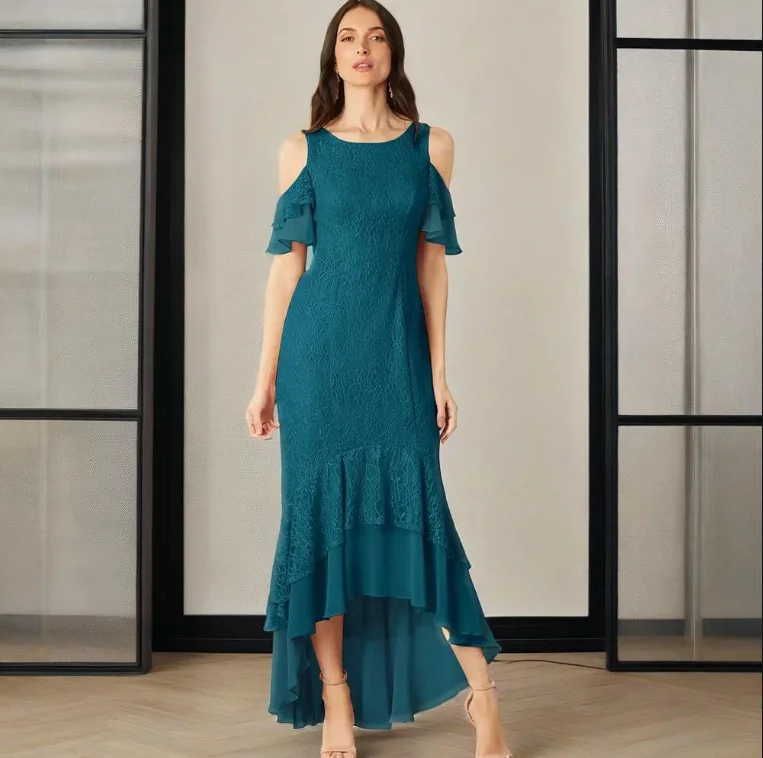 

Green Chiffon Mother of Bride Dresses with Lace 2025 Summer Ankle Length Wedding Party Dresses for Women Vestido De Novia New