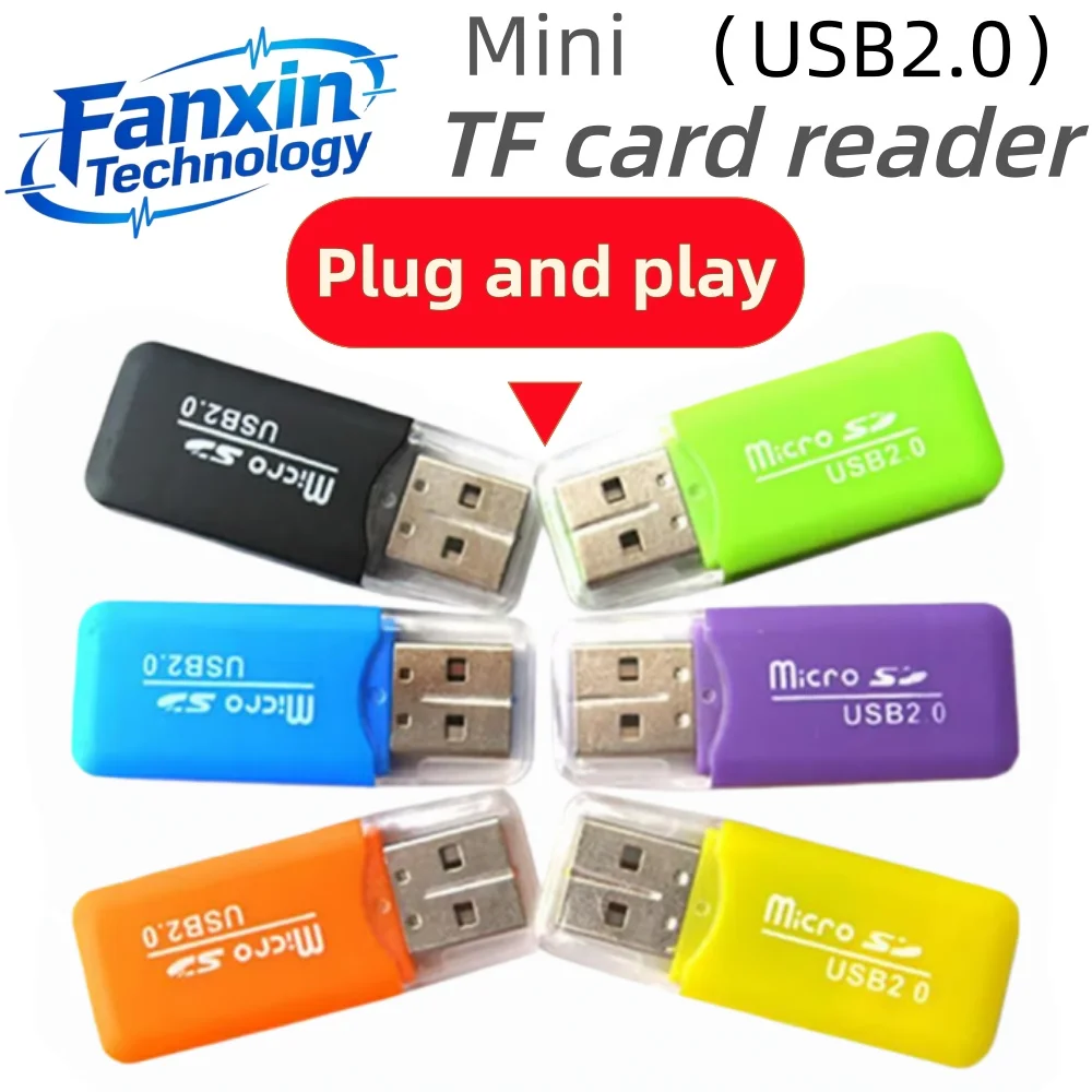 

USB 2.0 Interface Card Reader Micro SD TF Flash Memory Card Reader Portable Mini High Speed USB Adapter For PC Computer
