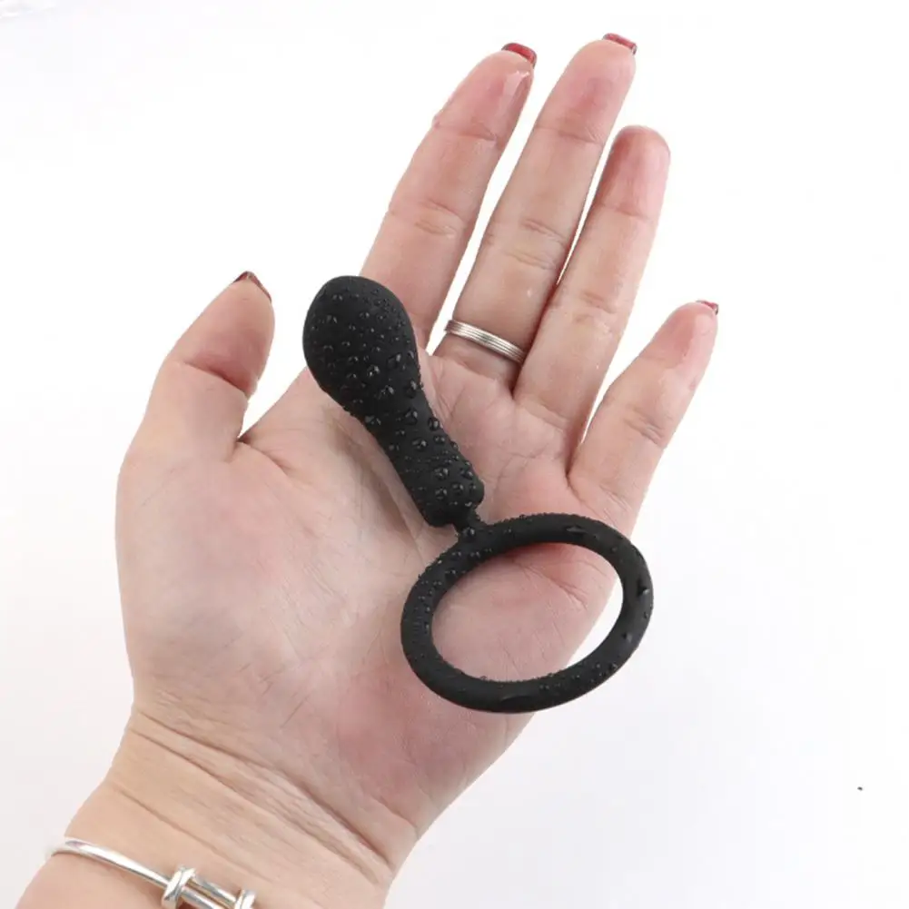 Penis Corrector Semen Locking Foreskin Ring Soft Penis Delay Ring Silicone Delay Ejaculation Lock Ring for Male Masturbators