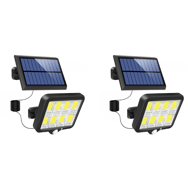 

2X 160 COB Solar Powered Light Outdoor Motion Sensor Sunlight Wall Lamp For Garden Garage Driveway Porch Fence