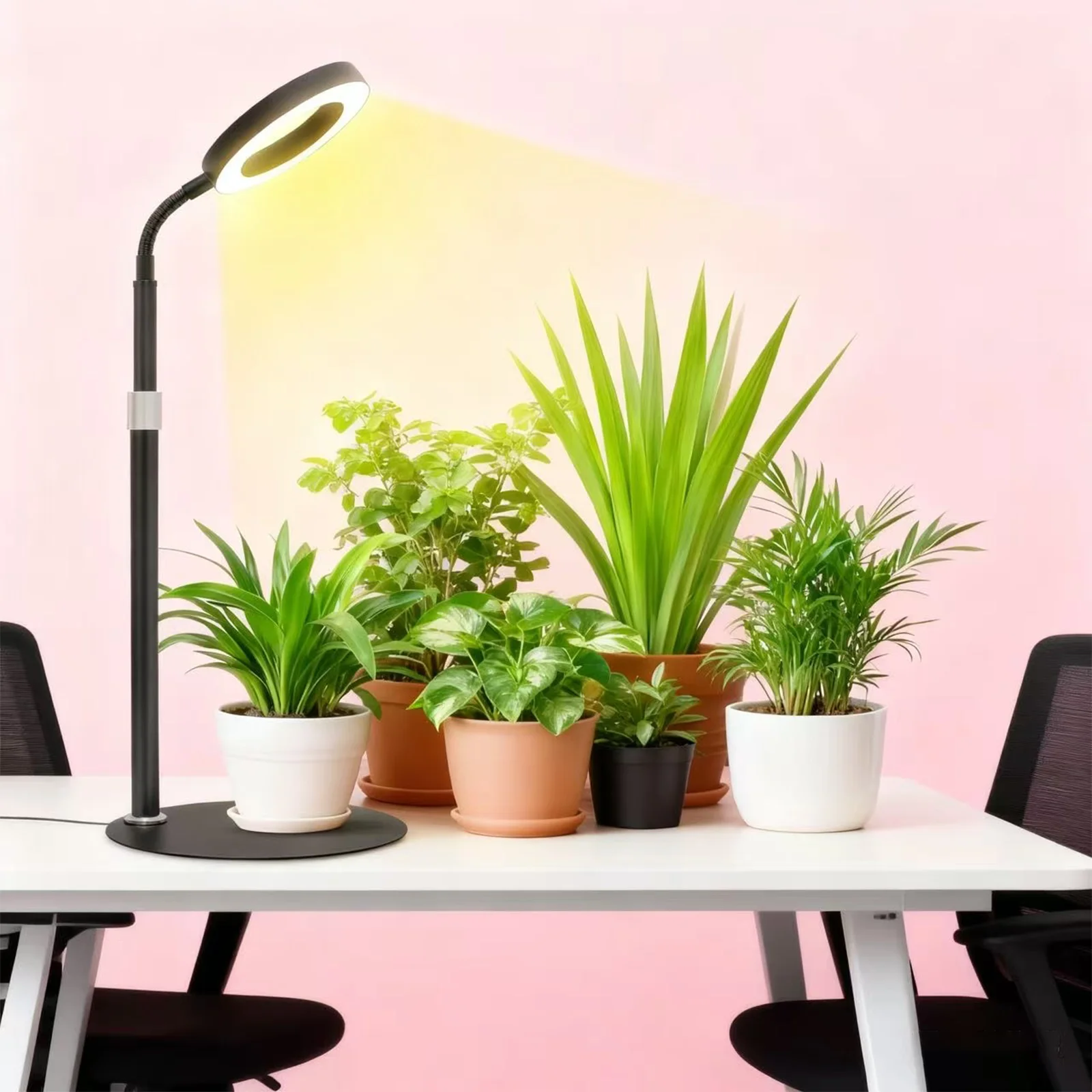 

Floor Plant Growing Lamp ,Full Spectrum Plant Light,Auto ON/Off Timer 3/9/12H,10 Dimmable Level,13.7-24.2 " Adjustable Height