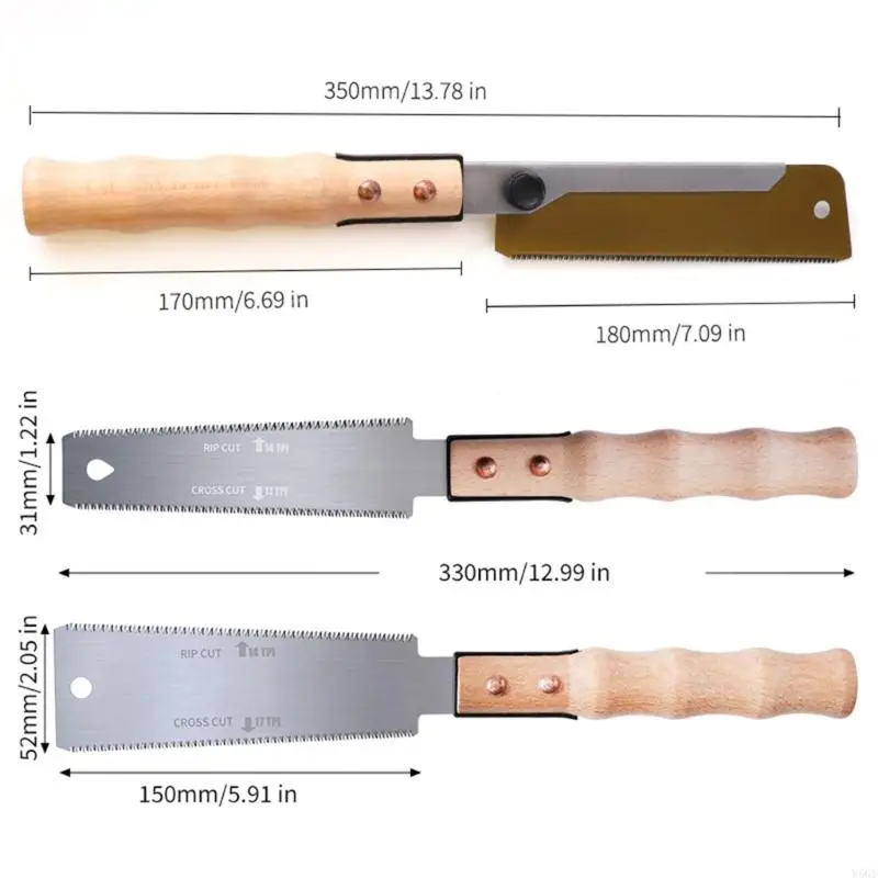 Y5GD Небольшая ручная пила Японская деревообработка Пила заподлицо с прямой деревянной ручкой