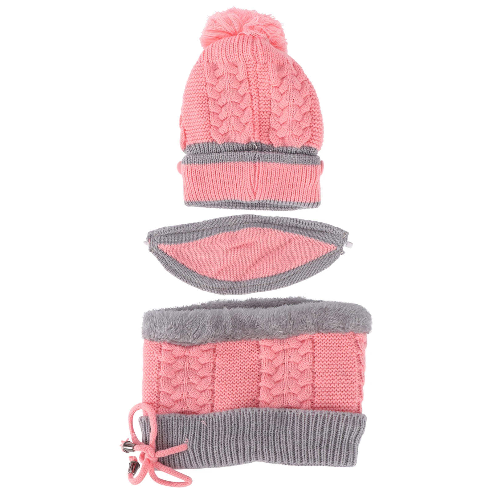 

1 set Warm Scarf Hat Mask Set Thicken Woolen Yarn Infant Fashion Comfortable Durable Knitted Hats Winter Windproof