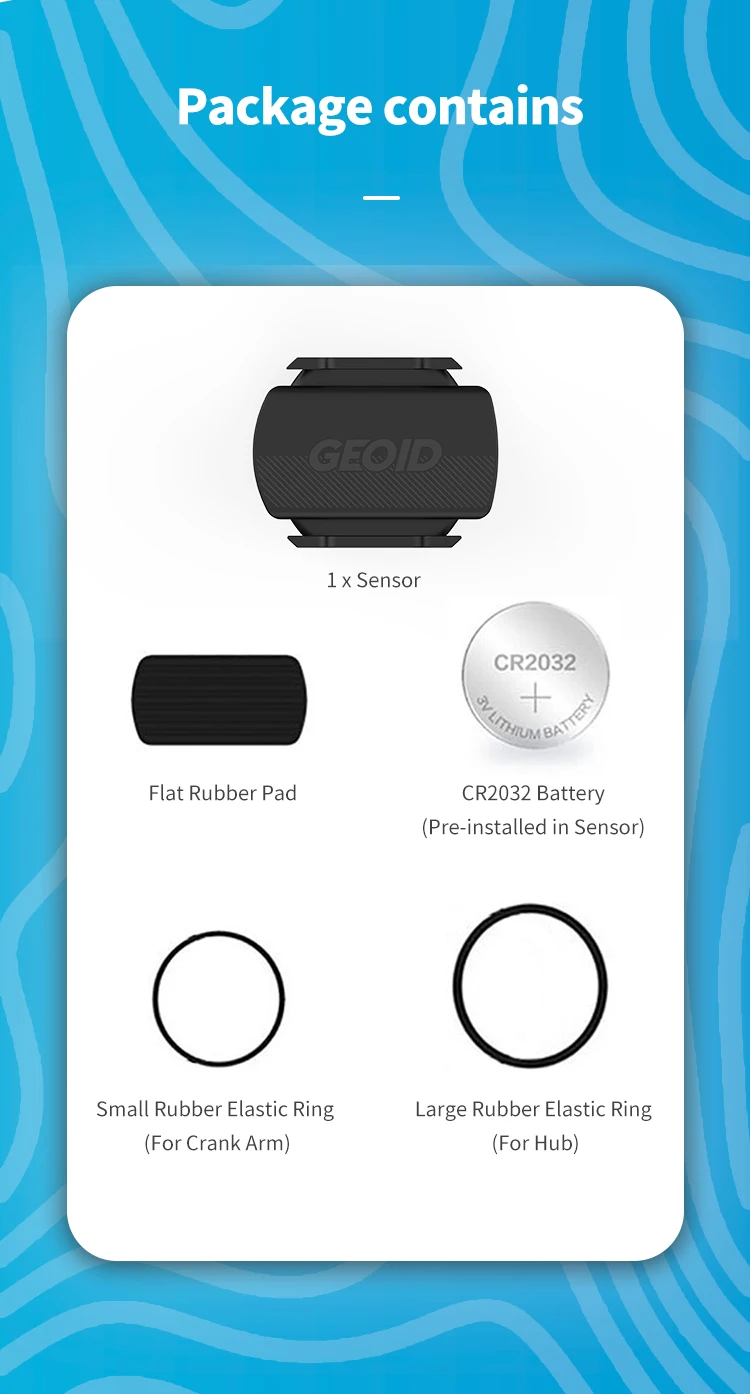 GEOID CS600 Geschwindigkeit Trittfrequenzsensor IPX66 für Radfahren Drahtloser Fahrradcomputer Für GARMIN Bryton Wahoo Rennrad MTB kompatibel – Detail 7
