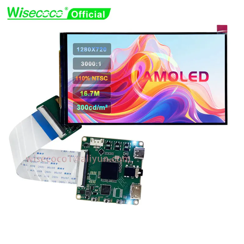 

5,55-дюймовый AMOLED-дисплей 720x1280 HD OLED-экран, модуль 300 нит с интерфейсом MIPI для портативных игровых консолей и встраиваемых систем