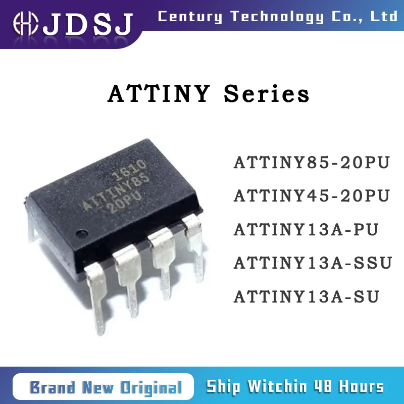 5PCS ATTINY85-20PU ATTINY45-20PU ATTINY13A-PU ATTINY13A-SSU ATTINY13A-SU Brand New Original Chip IC