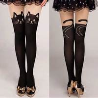 Women Tights Kawaii Lingerie Cute Cat Anime Stockings Women Pantyhose Harajuku Japan Fashion