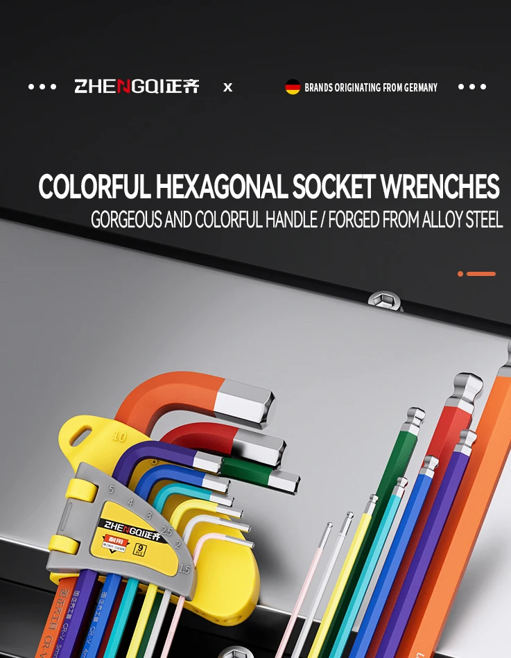 Innensechskantschlüssel-Set, L-Schraubenschlüssel-Set, geeignet für Zuhause und Arbeitsplatz, Sechskantschlüssel-Set, 1,5 mm bis 10 mm Sechskantschlüssel, manuelles Reparaturwerkzeug – Detail 1