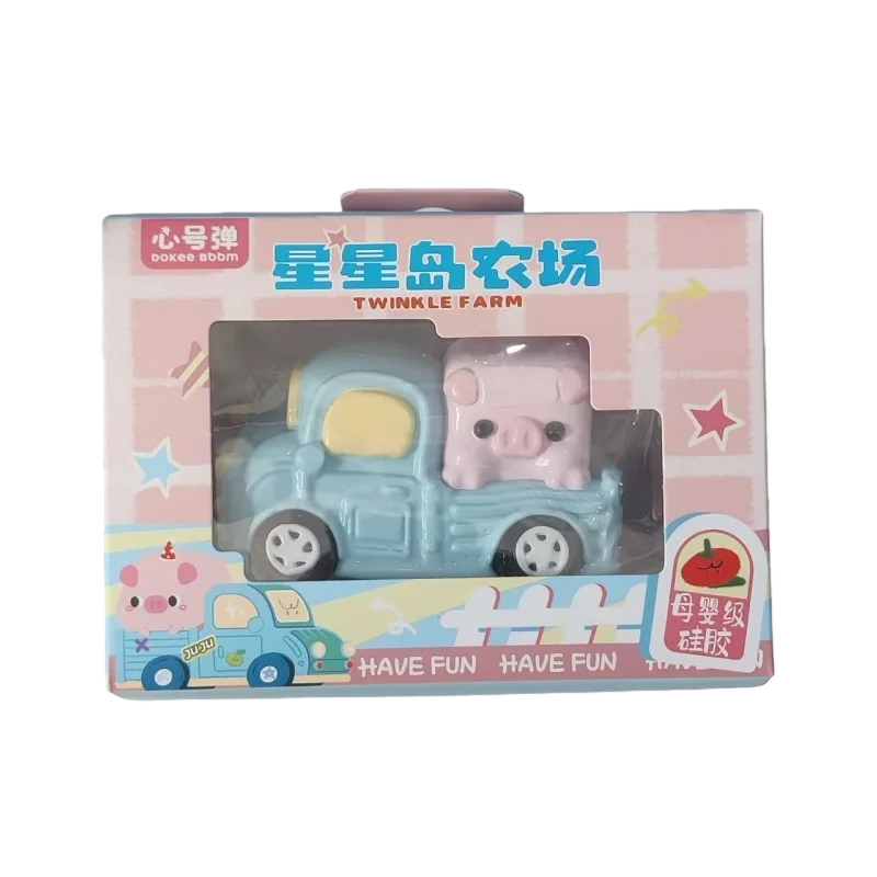 Zabawka antystresowa dla dzieci - silikonowa kulka do ściskania w kształcie kurczaka, elastyczna, wolno powracająca do kształtu, zabawny prezent na Boże Narodzenie.