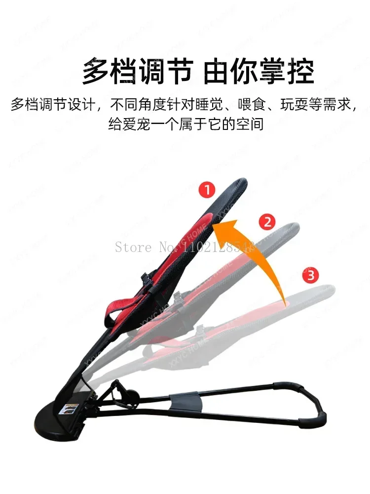 Chaise à Bascule pour Chien et Chat, Lit Inclinable à Ressort, Maison Pliante Portable, Nid Confortable, Fournitures pour Animaux de Compagnie