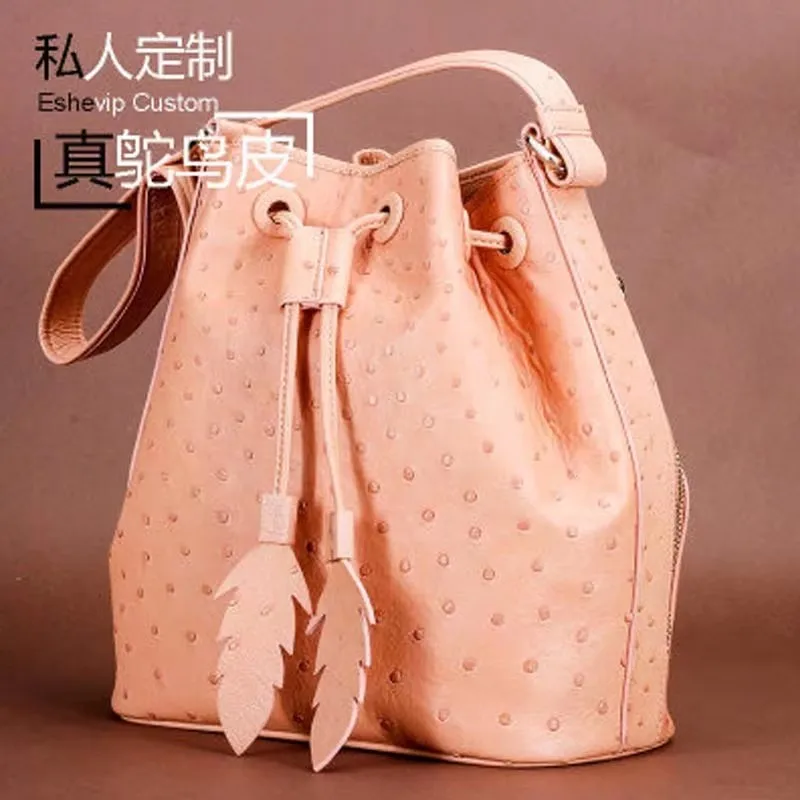 ourui summer  Ostrich female Bucket  women single shoulder bag