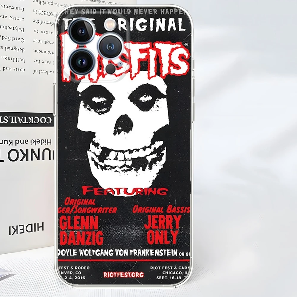 The Misfits Glenn Danzig Phone Case New 2024 For IPhone 16 15 14 12 13 11 Pro Max Mini X Lovely XR XS Max 7 8 Plus Transparent C