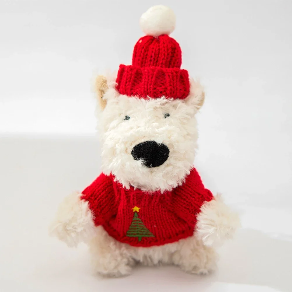 Mini vestiti Accessori per abiti per cani Jellycat da 11 cm West Highland White Terrier Pupazzo di neve di Natale Maglione Abbigliamento invernale