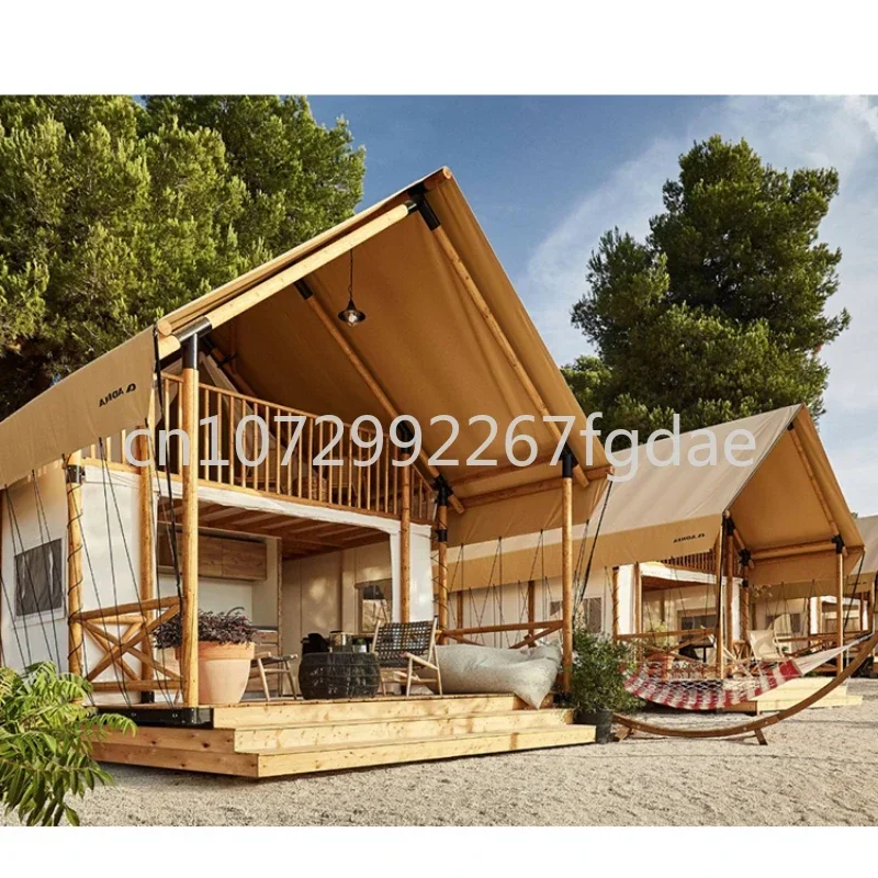 Outdoor Camping Villa Steel Suspended Cabin Safari Luxury Hotel Charming Tent with Air Conditioning