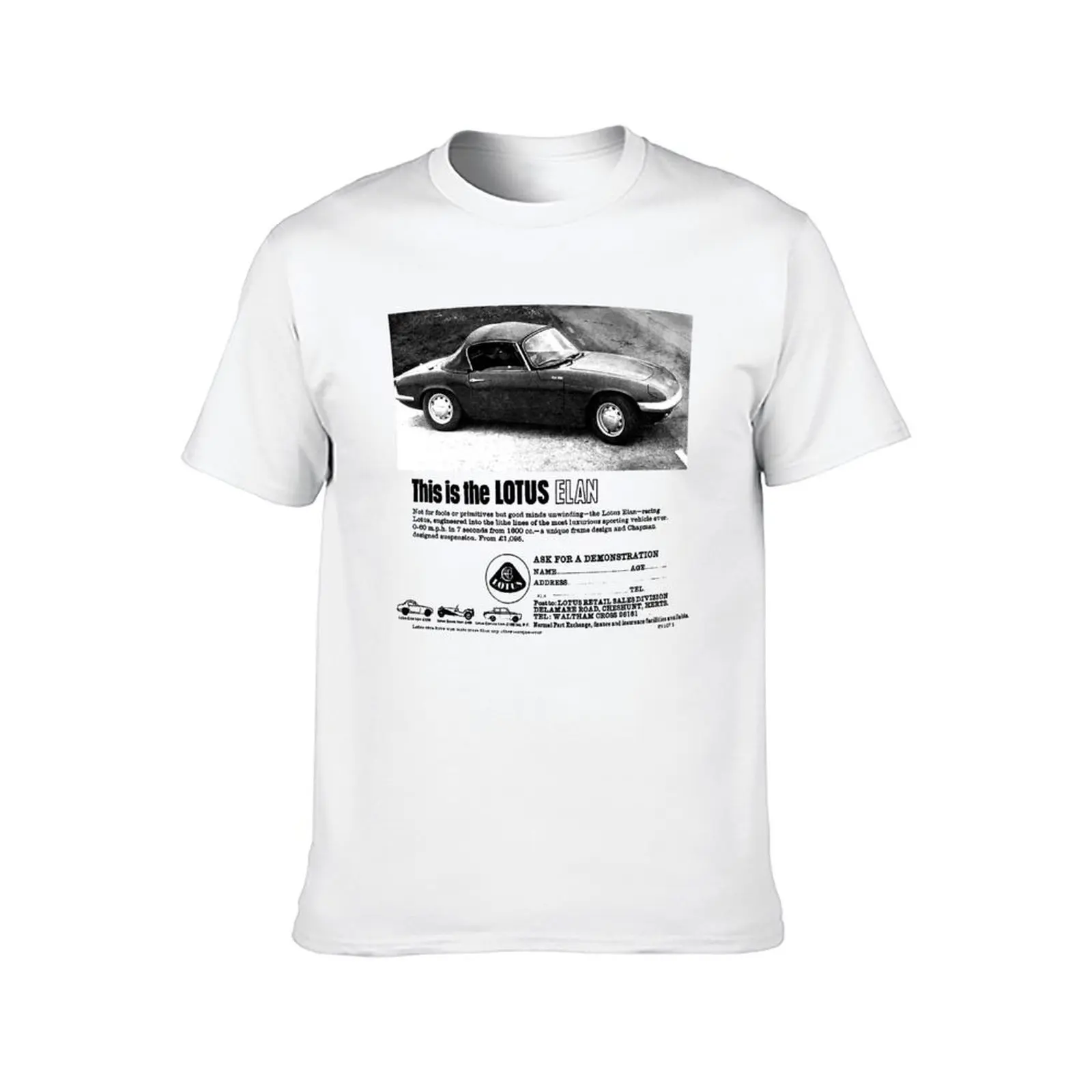 تي شيرت ELAN 60S SPORTS CAR تي شيرت أنيمي تي شيرت قطني كبير الحجم