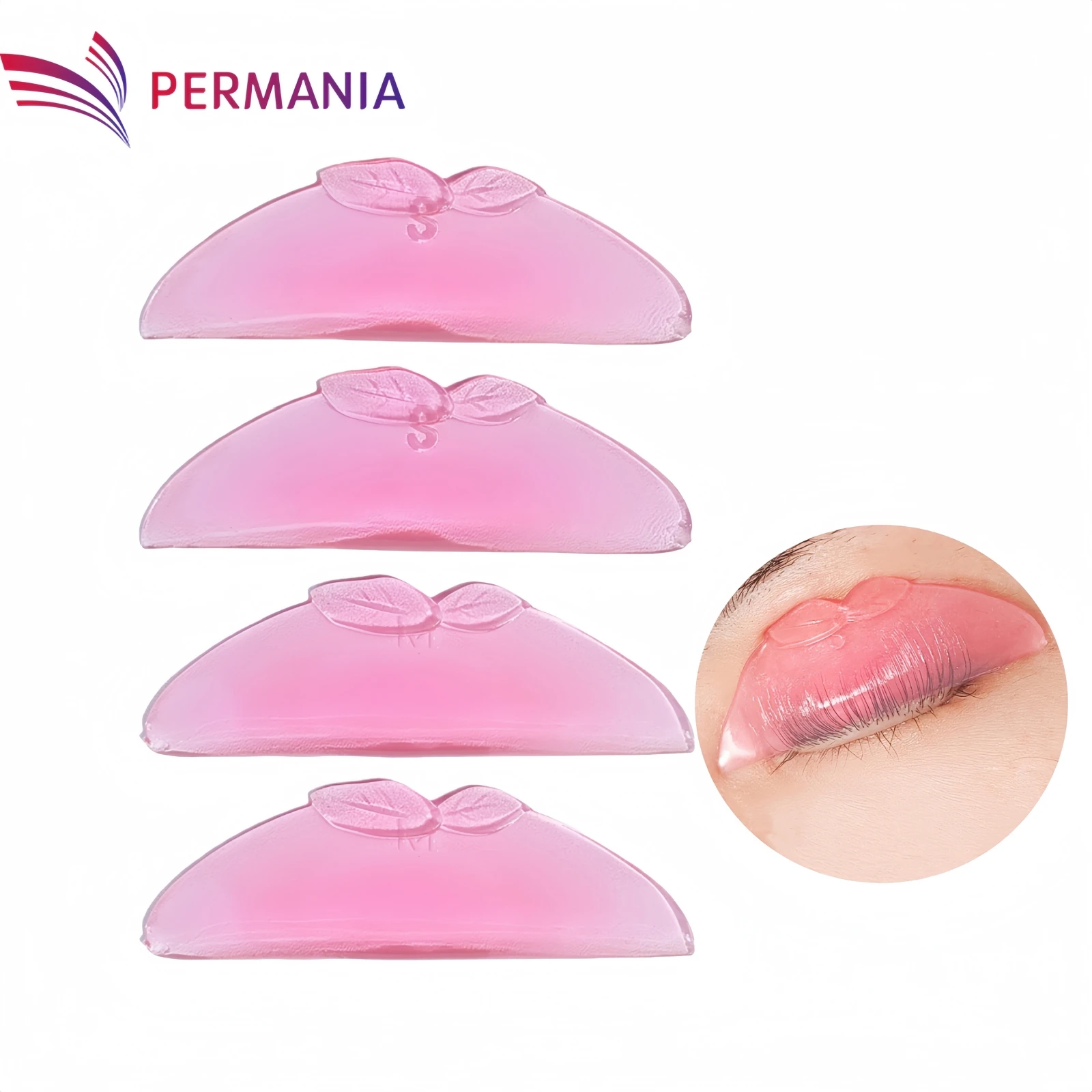 PERMANIA 2 Pairs C Krul Siliconen Wimper Perm Pads Sticky Wimpers Staaf Shield Lifting 3D Wimperkruller Accessoires Make-Up Tool