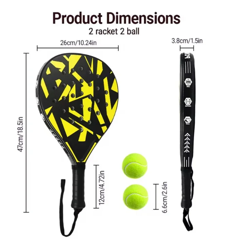 مضارب تنس باديل، مضرب تنس الشاطئ، مضرب EVA Memory Flex Foam Core خفيف الوزن للرياضات الخارجية للرجال والنساء #2