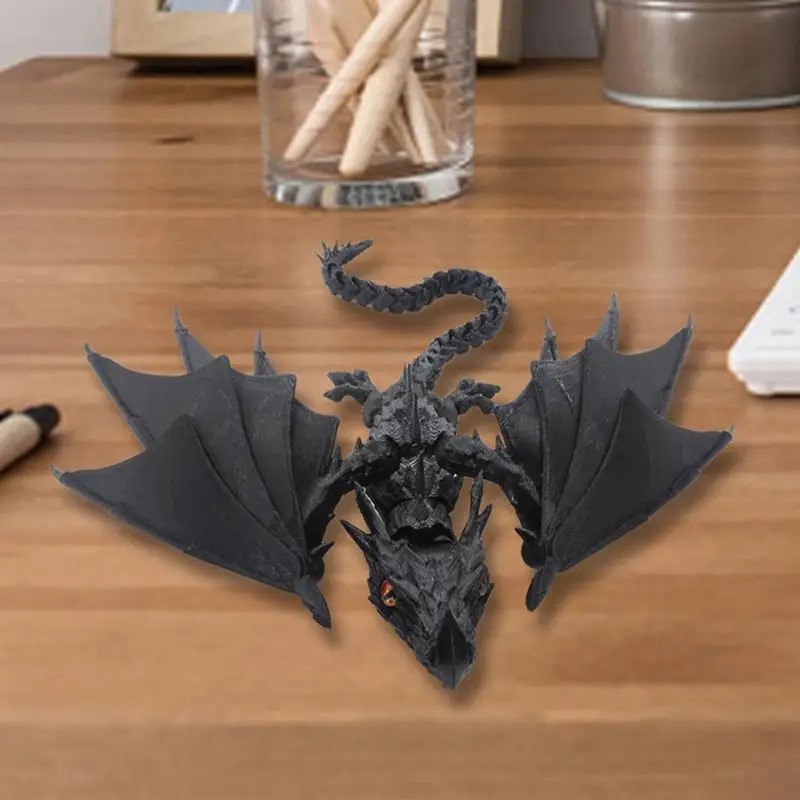 Articulated Dragon With Wings Realistic Crystal Dragon Toys Relieve Stress Boost Creativity With Articulated Fidget Toy For Home