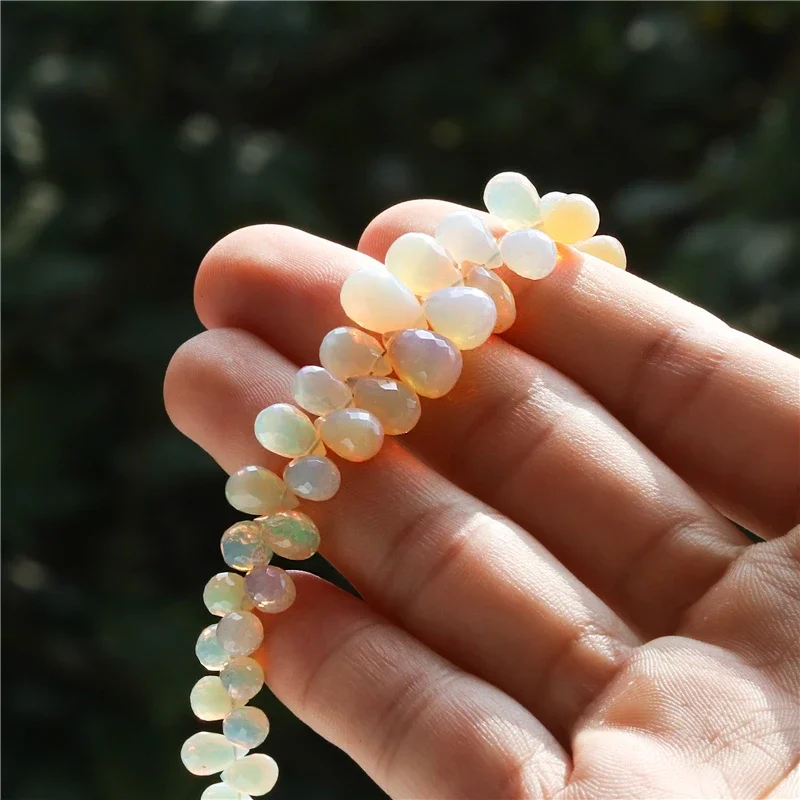 

Natural Stone 7A Opal Briolette Faceted Beads For Jewelry Making Diy Bracelet Necklace