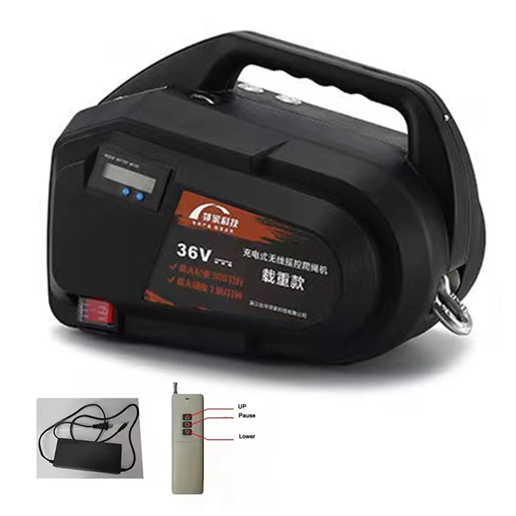 

Portable Lifting Tool Electric Winch Hoist Building Rope Climbing Machine 36V 150kg 250kg 300kg Motor Lithium Battery Provided