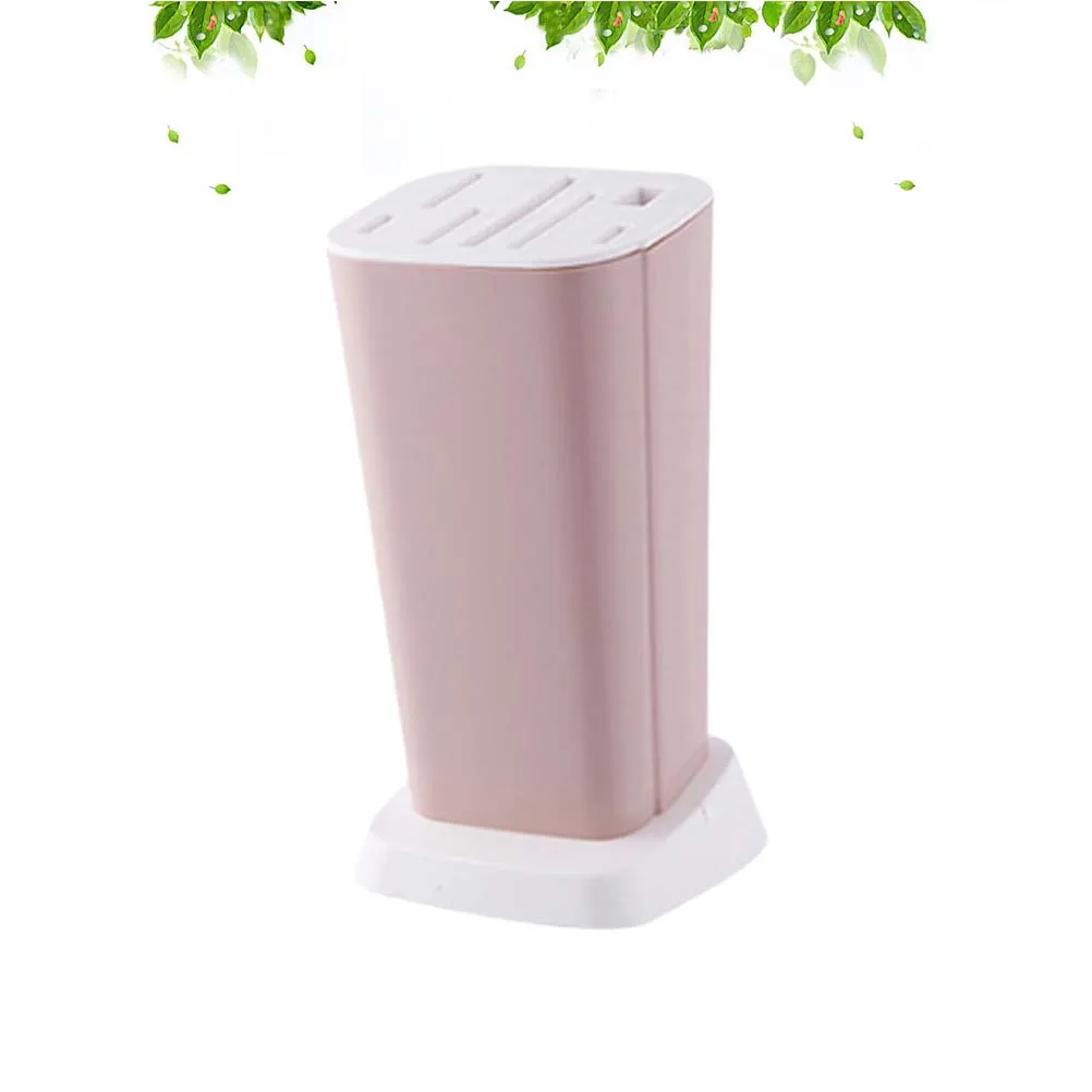 

Creative Kitchen Knife Rack PP Material Multi Partition Storage Box Detachable Easy Clean Rotatable Draining Organizers Storage