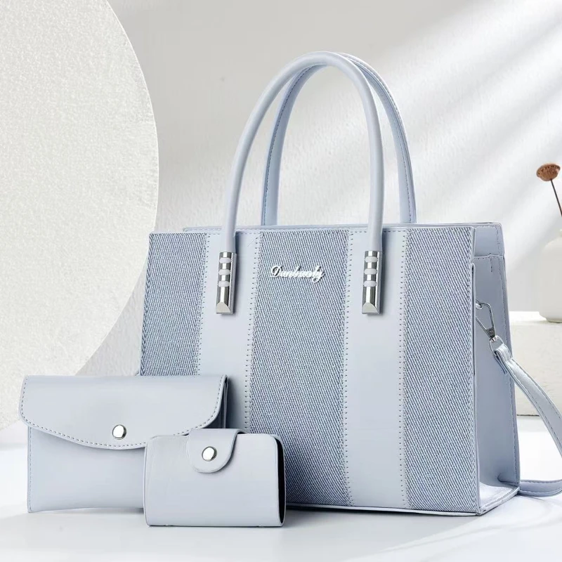 

2026 New Women's Handbag Fashion High Quality 3-Piece Set Mom Shopping Bag Classic Commuter Large Capacity Women's Crossbody Bag