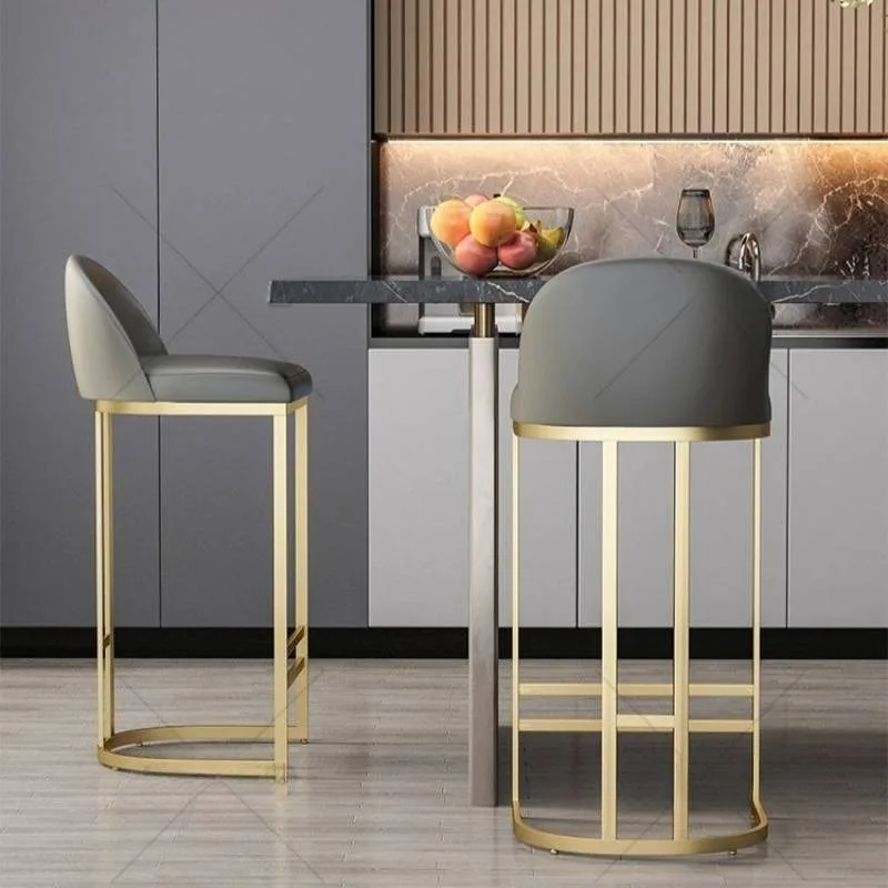 Cadeira de bar com design dourado, luxo contemporâneo, elegante, nórdico, cadeiras de balcão, alto, dobrável, acento, móveis para bar, clube