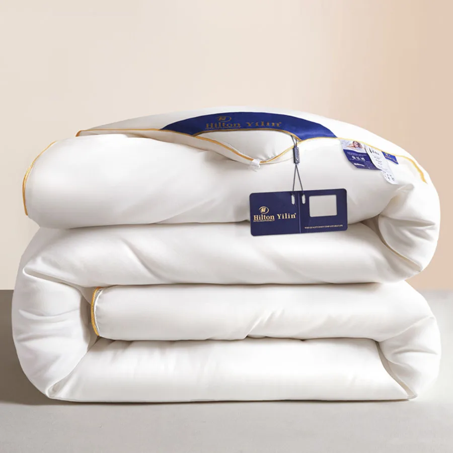 

Hotel Style Silk Quil Queen KingLightweight Fluffy Comfortable And Breathable Soft Winter Quilt Very Warm 220x240 Quilts Blanket