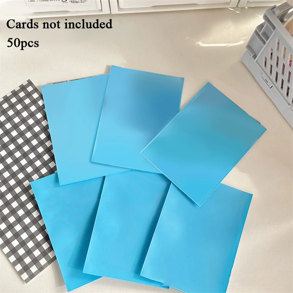 50pcs/pack Ice Cream Color Card Bag Photocard Sleeves Photo Cards Storage Bag Card Film Idol Photo Cards Protective Stationery