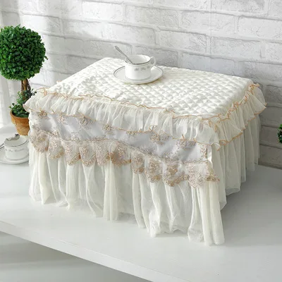 New Product Yarn Pastoral Lace Style Home Kitchen Appliances Microwave Oven Portable Emergency Dust Cover 100% Polyester