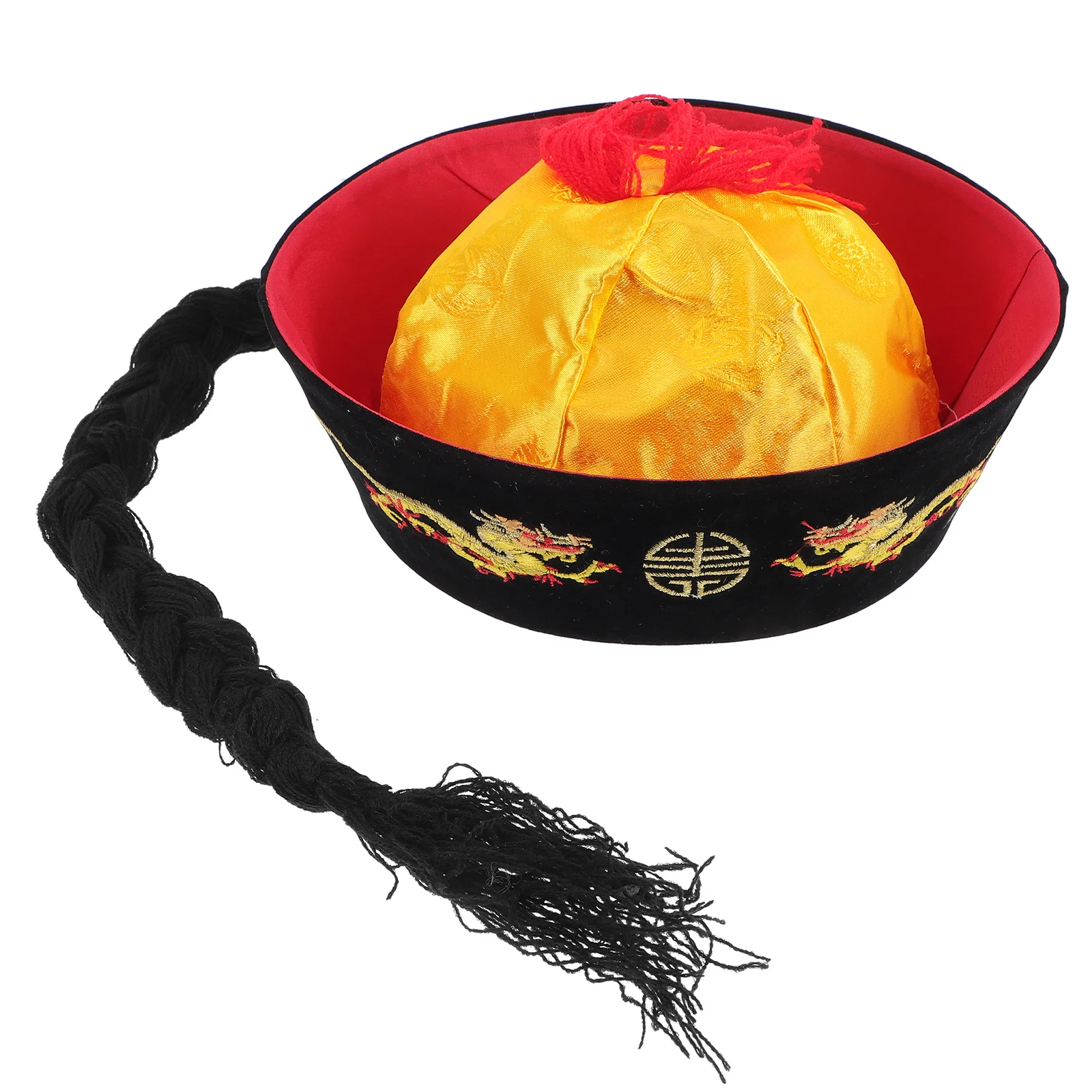 Chinese Style Ponytail Oriental Braids For Cosplay Party Costume Performance Lightweight Royal Court Hat Prop Festival