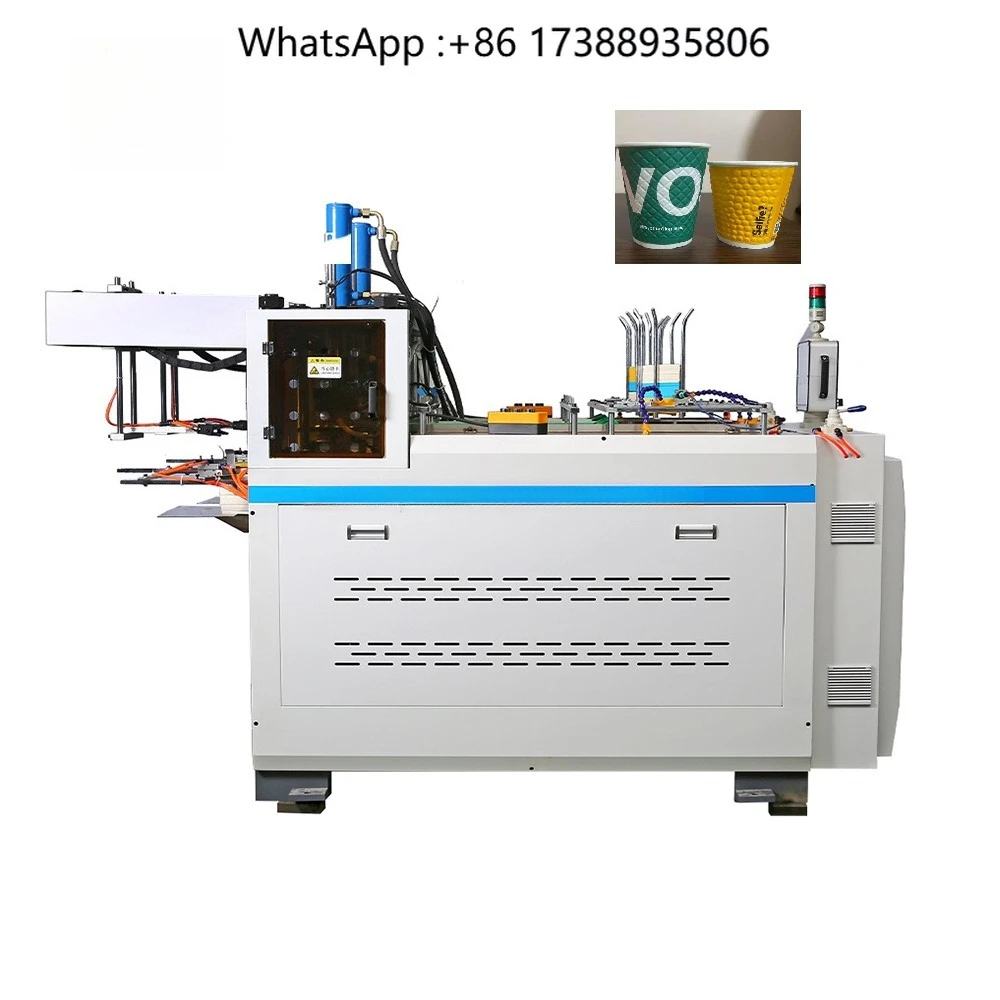 Automatic Roll Paper Cup Fan Die Cutting Creasing Embossing Machine Paper Lid Cutter Press Forming Machine