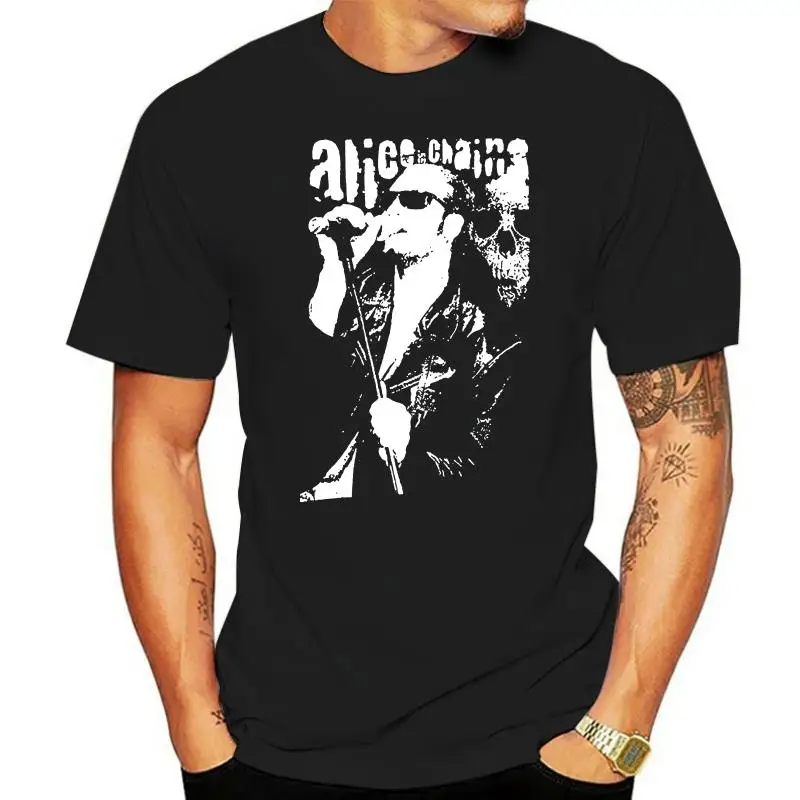 New 2022 Fashion T Shirt Men Cinxon Men Alice In Chains Layne Staley Short Tee Shirt