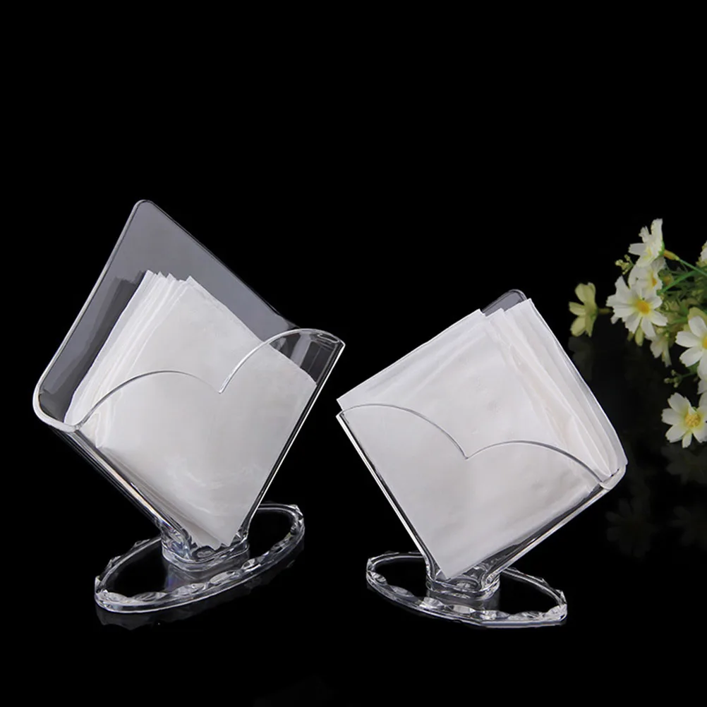 

2pc Tissue Boxes Acrylic Material Pure Transparent Home Hotel Safe Hygienic Vertical Paper Towel Holders Napkin Style Storage