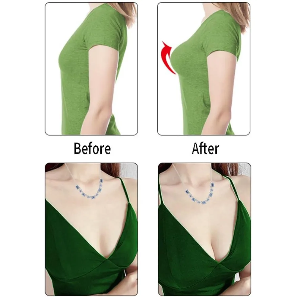 Silicone Bra Inserts, Triangle Shape Push Up Pads Waterproof for Swimsuit & Bikini, All-Day Comfort 1 Pair view 4