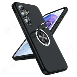 Case For Samsung Galaxy S26 S25 Ultra Plus A57 A37 A56 A36 A17 Armor Bumper Shockproof Metal Ring Hard PC Silicone Cover