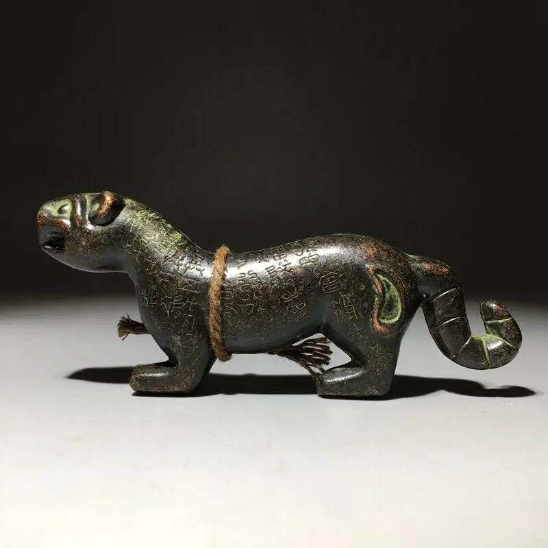 Antique Collection All-copper Yangling Tiger Talisman A Pair of Pure Copper Hand