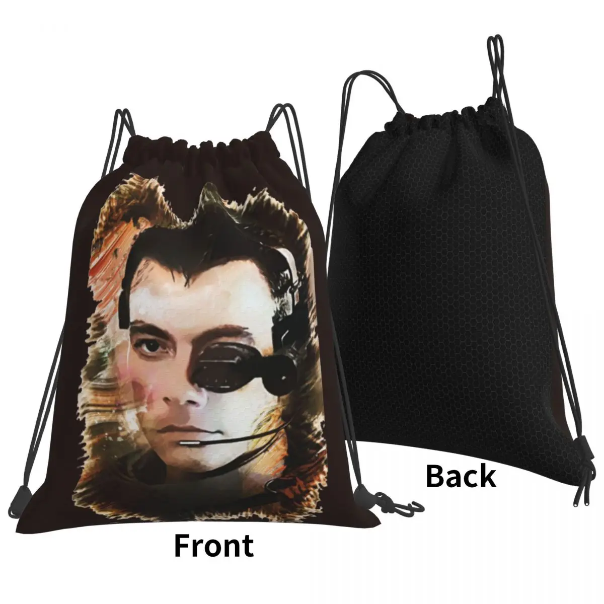 Universal Soldier Jean Claude Van Damme Backpacks Casual Drawstring Bundle Pocket Sundries Bag Book Bags for Man Woman Students