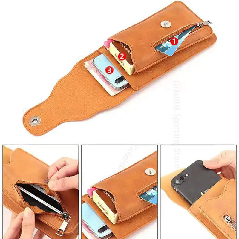 Leather Phone Case For Doro 1380 5860 8110 Belt Waist Wallet Flip Bag For Doro 8100 5517 1372 1362 7011 7031 5030 Phone Pouches