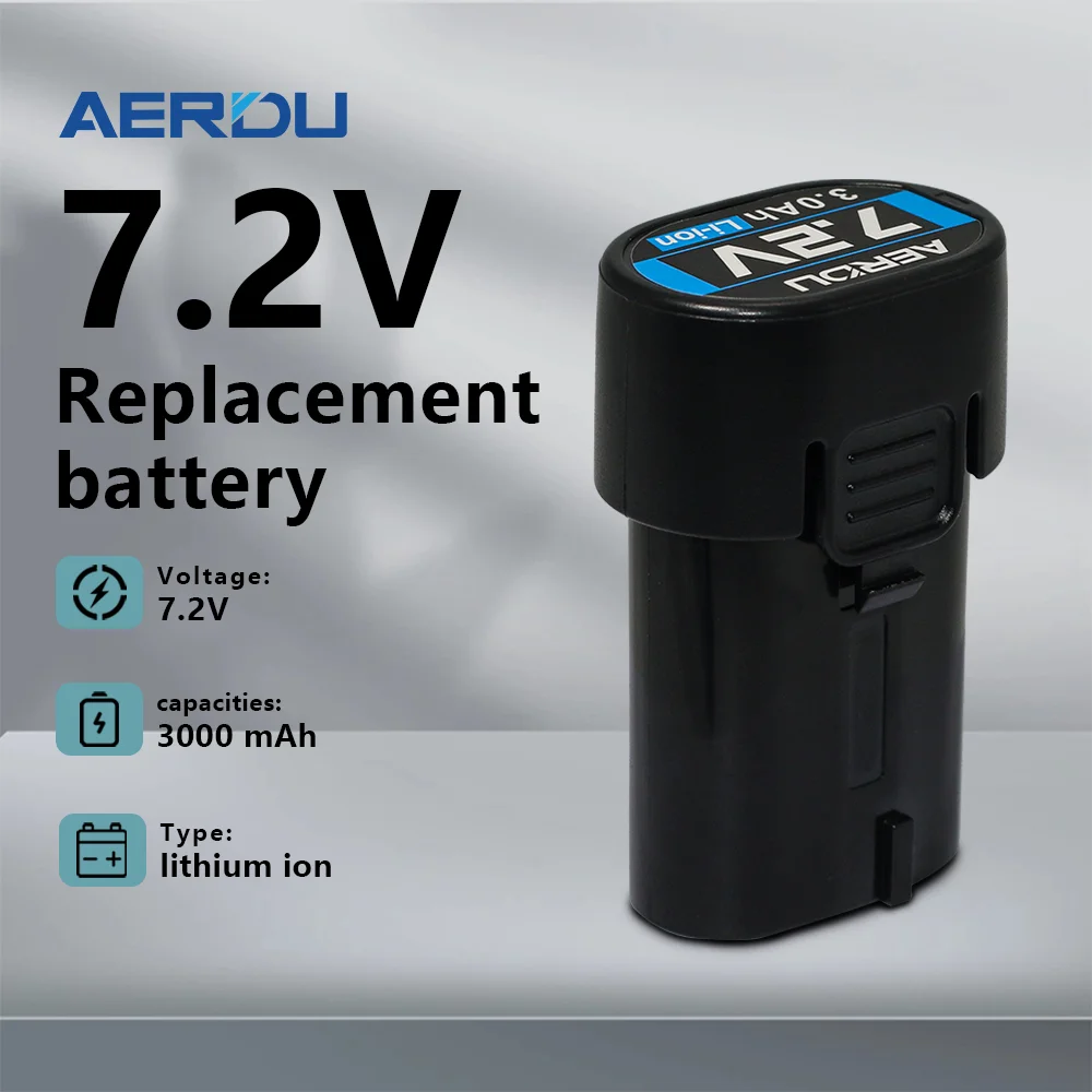 Baterai Alat Listrik AERDU untuk Makita 7.2V 3000mah BL7010 BL0715 DF010 DF012 DF022 7.2-4 194355-2 194356-3