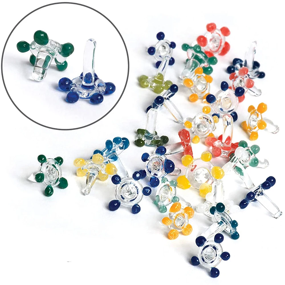 Hand Blown Flower Beads Screens Tobacco Pipes Resistant Daisy Glass Stem Filter Hookah Shisha Bowl Smoking Accessories