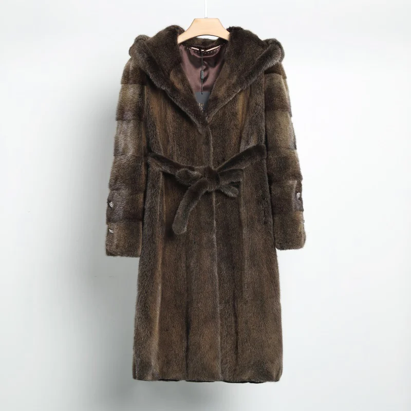 Mink Patty Cross Coat Women's Mink Fur Grass Coat Whole Mink Welfare Pet Powder Winter Thickened Coat